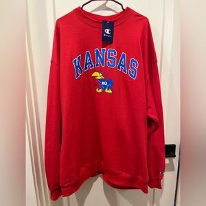 Champion Red Kansas Jayhawks Sweatshirt